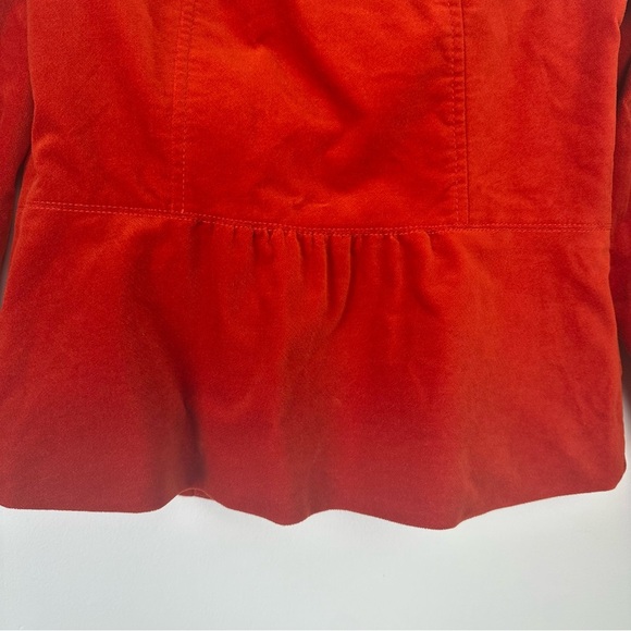 Talbots Velour Jacket Size 2 Petite Orange Business Casual Office Professional - Picture 8 of 9